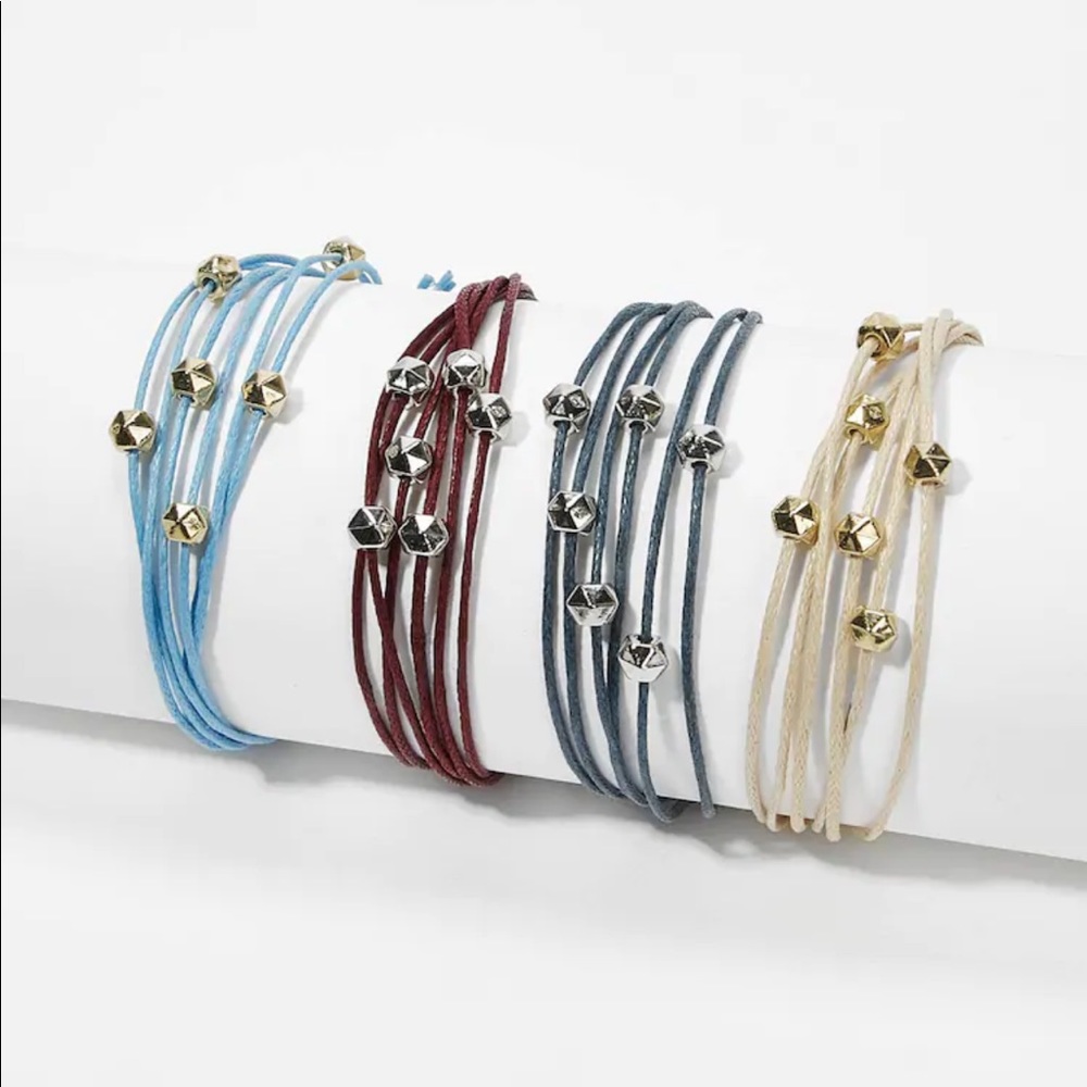 Adjustable Strap + Bead Simple Bracelet - Picture 2 of 4